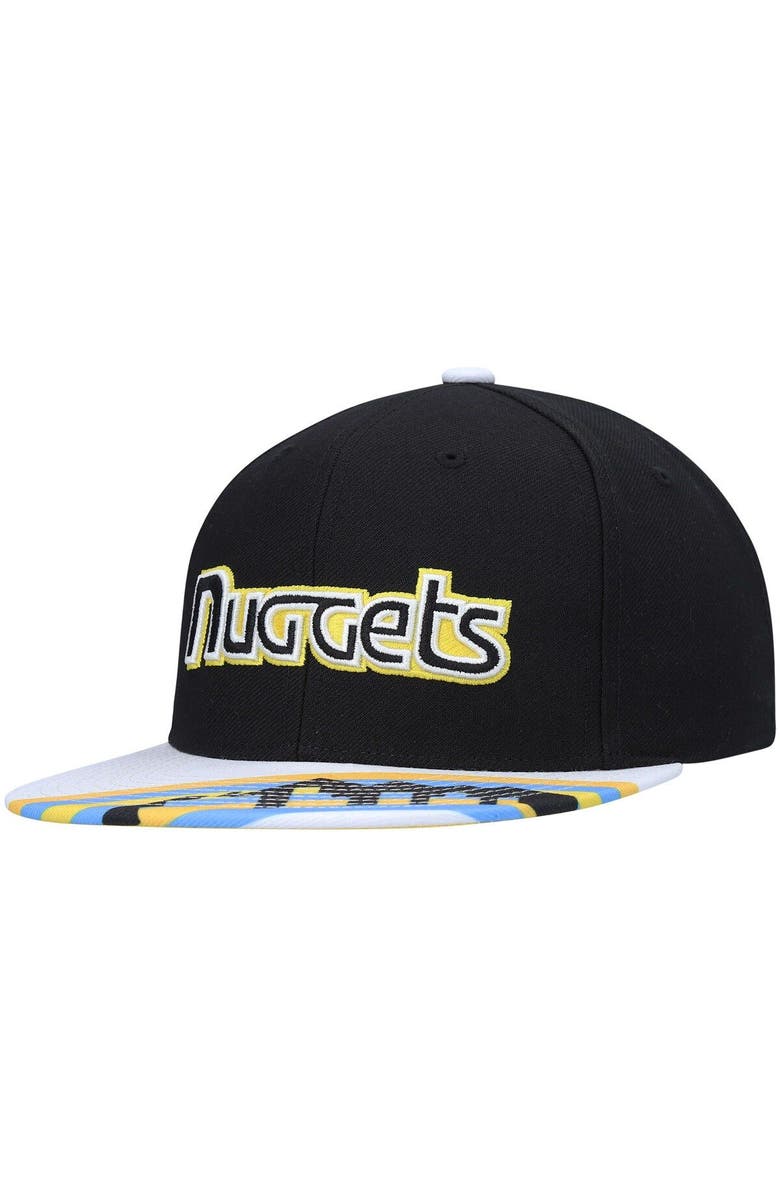 Mitchell & Ness Men's Mitchell & Ness x Lids Black/Gold Denver Nuggets Hardwood Classics Reload 3.0 Snapback Hat, Main, color, 