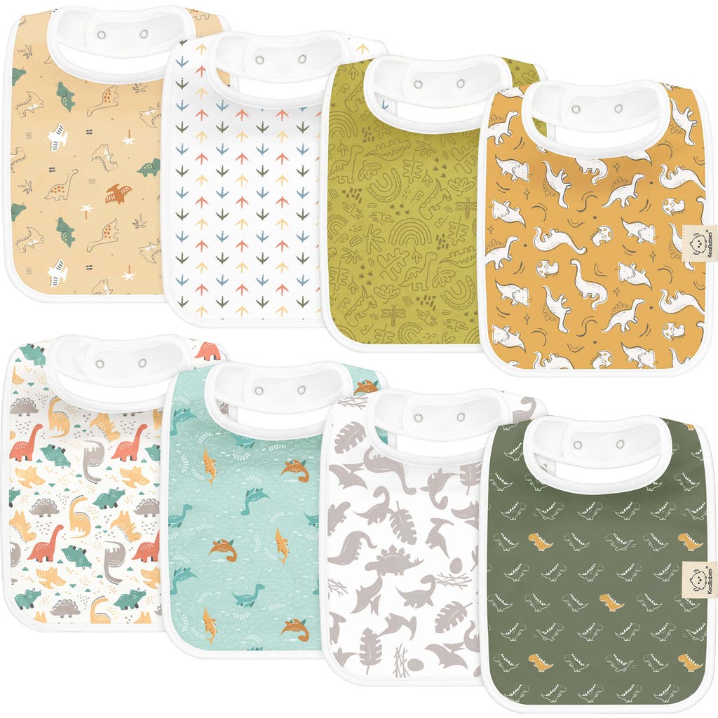 Keababies 8-pack Coast Drool Bibs In Mesozoic