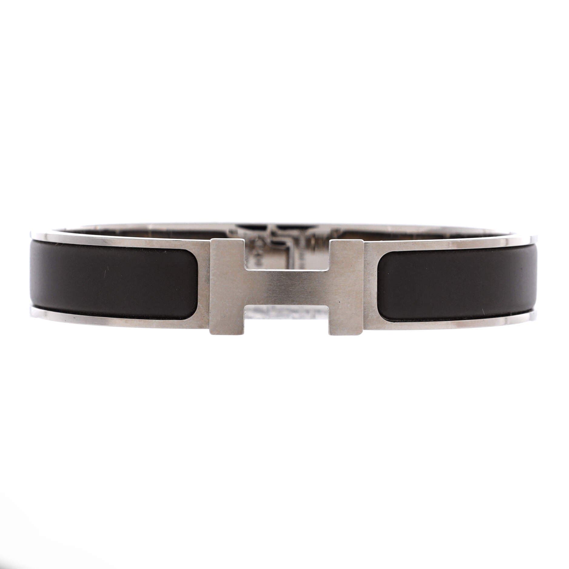 Clic HH Bracelet Enamel Narrow, Main, color, Grey