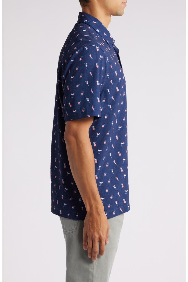 Bahama Coast Island Elixirs Seersucker Polo, Alternate, color, OCEAN DEEP