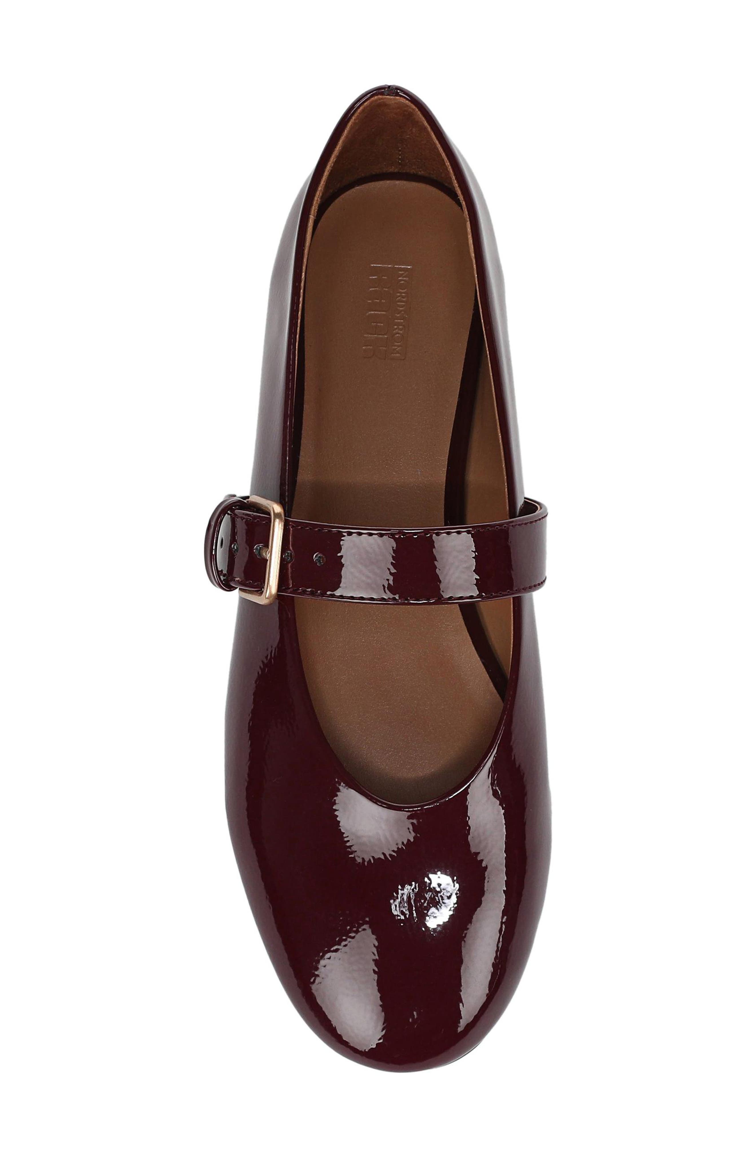 Teresa Faux Leather Mary Jane Flat, Alternate, color, RED DEEP GARNET