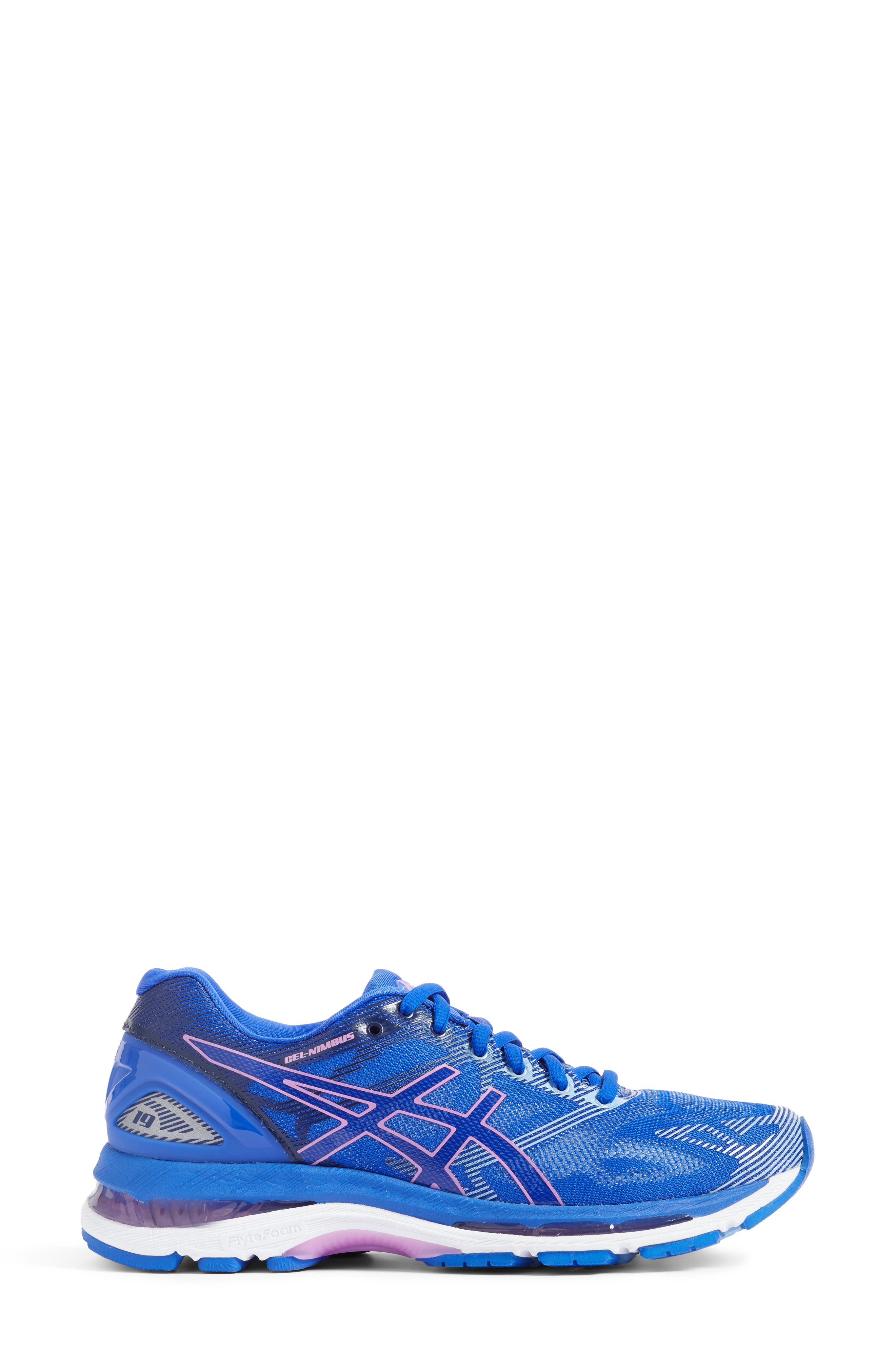 GEL®-Nimbus 19 Running Shoe, Alternate, color, BLUE PURPLE/ VIOLET/ AIRY BLUE