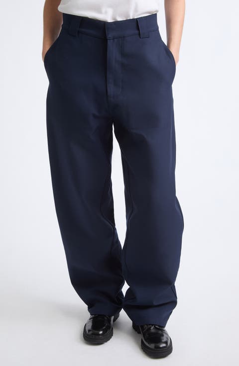 Double Faced Wide Leg Trousers