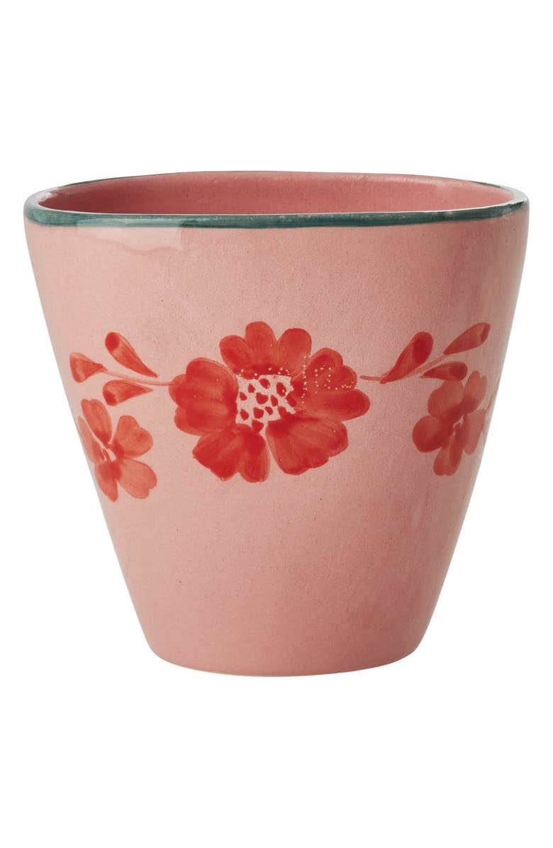 Rice by Rice Set of 6 Hand-Painted Ceramic Cups, Main, color, Orange Multi