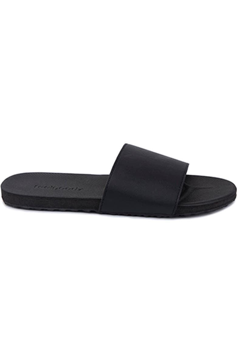 Feelgoodz Unisex Banyan Rubber Spa/Shower Slide Sandals, Alternate, color, Black