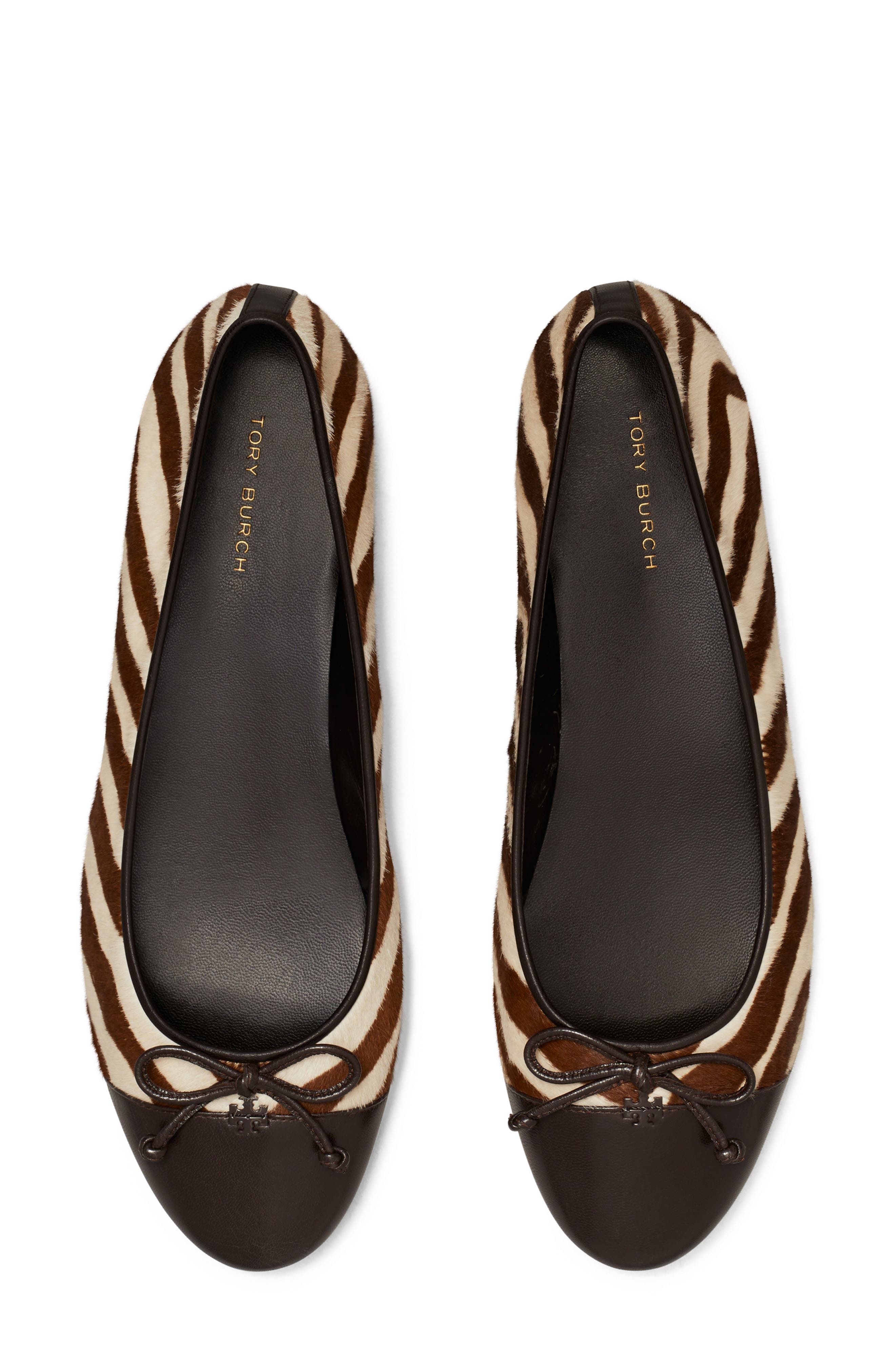 Tory Burch Leopard Print Genuine Calf Hair Ballet Flat, Alternate, color, 