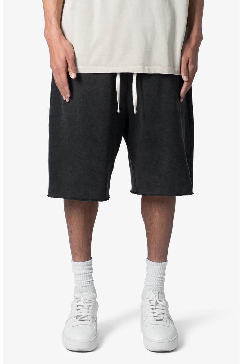 Ultra Baggy Sweat Shorts, Main, color, WASHED BLACK