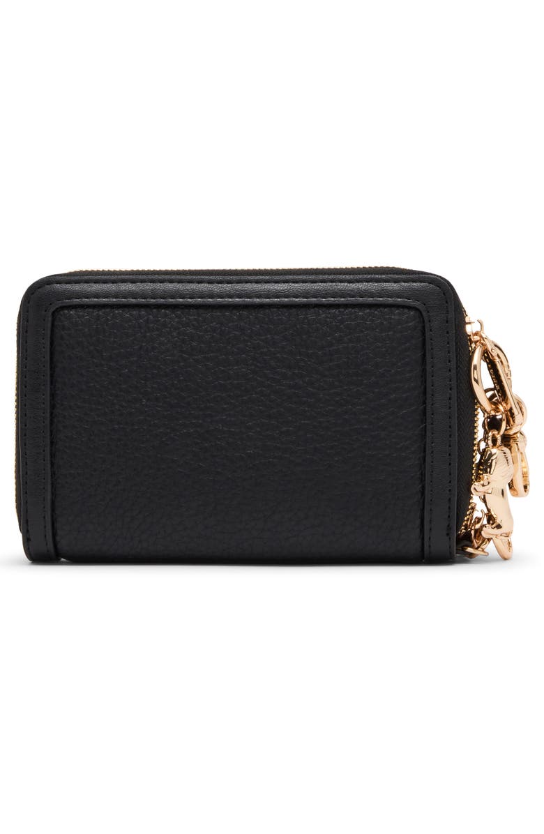 Anne Klein Double Zip Around Wallet, Alternate, color, Black
