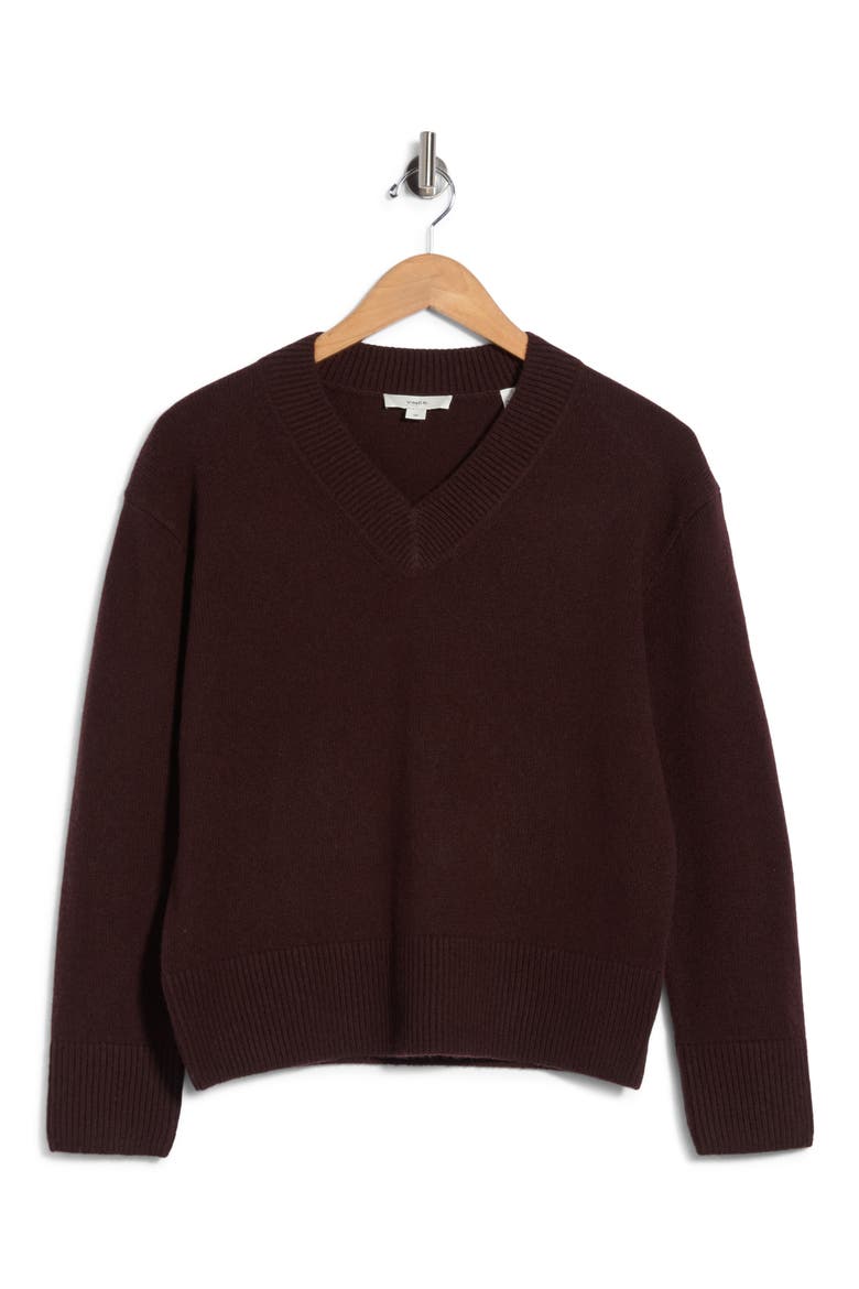 Boxy Wool & Cashmere Sweater, Alternate, color, GANACHE