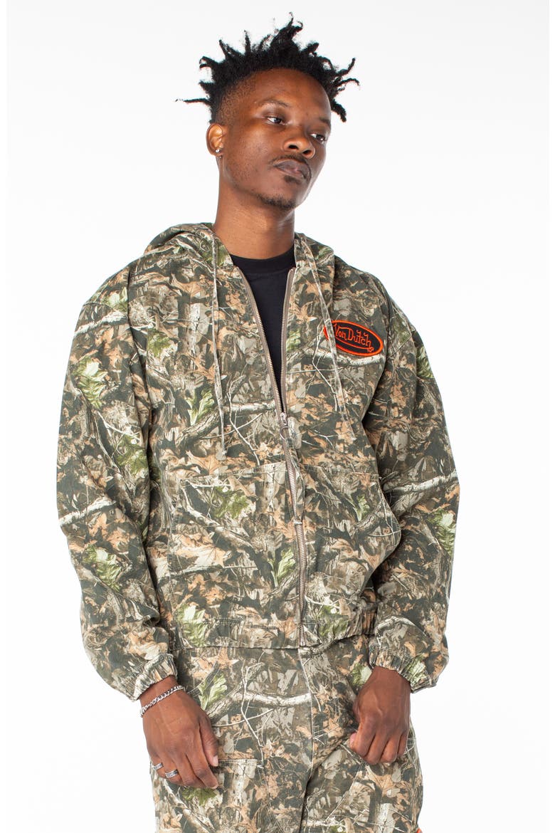 Camo Zip Invaders Hoodie, Alternate, color, In the Woods