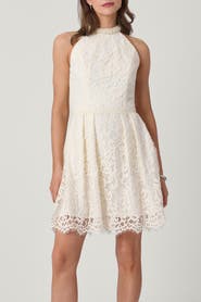 Shoshanna Ribbon Corded Lace Cooper Dress