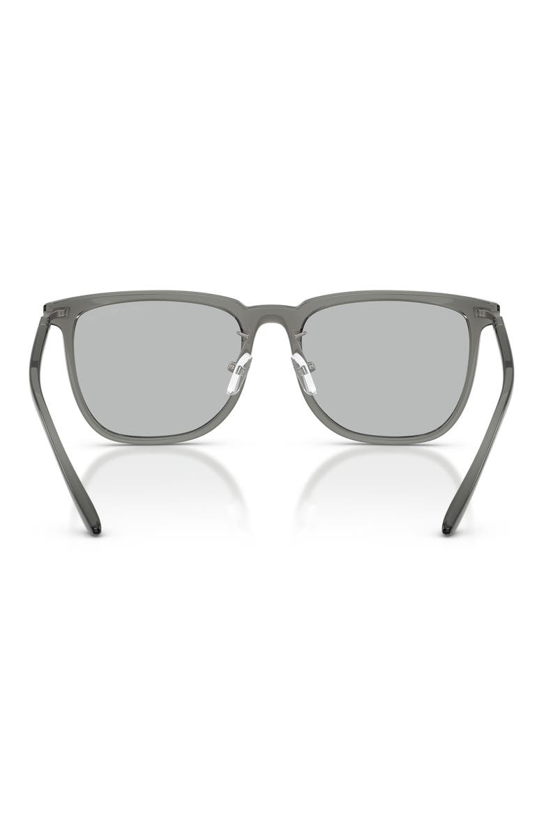 56mm Irregular Sunglasses, Alternate, color, SHINY GREY / LIGHT GREY