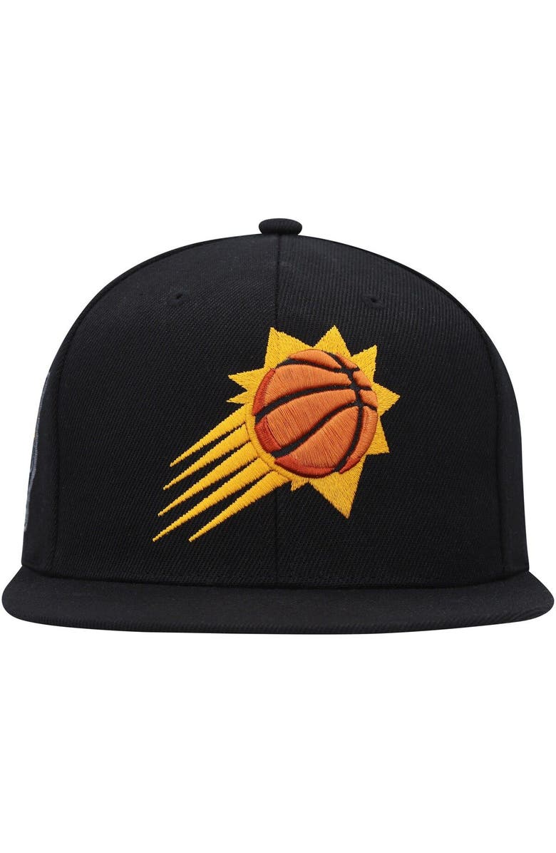 Mitchell & Ness Men's Mitchell & Ness Black Phoenix Suns Side Core 2.0 Snapback Hat, Alternate, color, Black