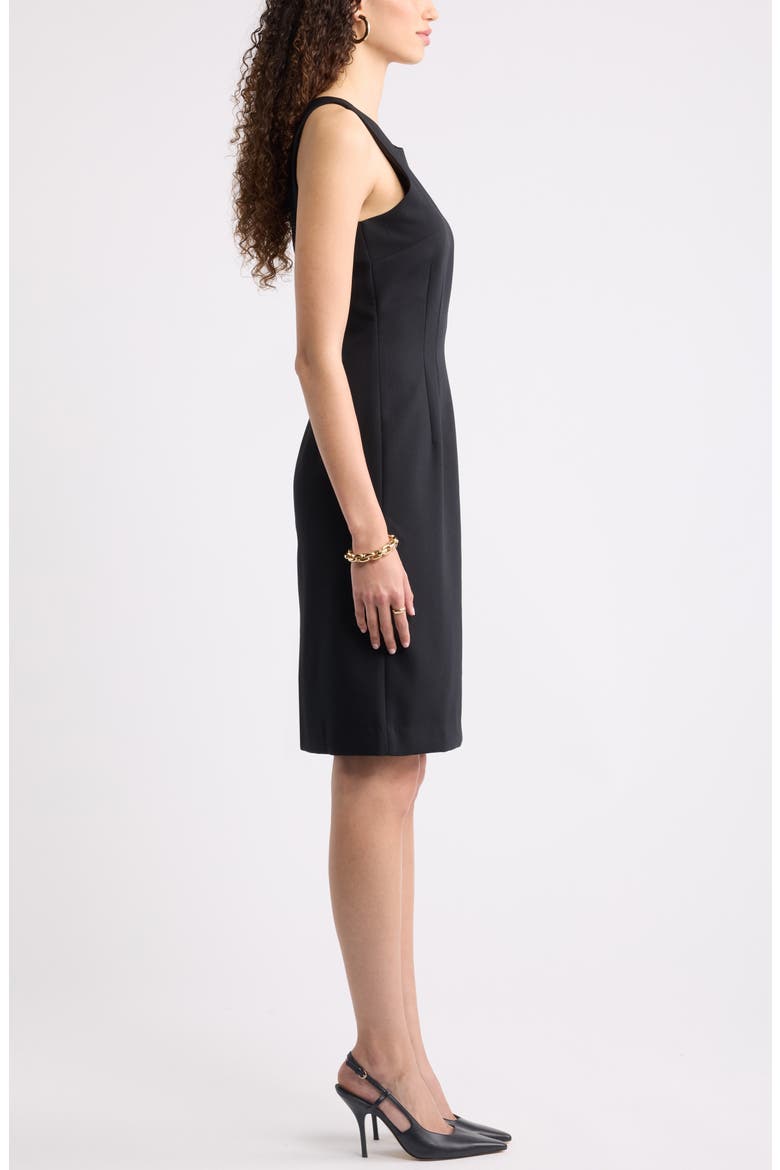 Sleeveless Seamed Sheath Dress, Alternate, color, BLACK