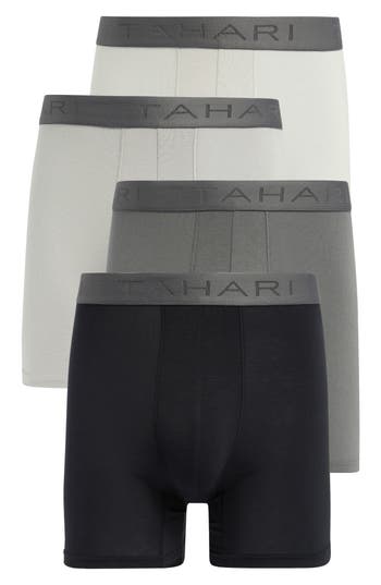 Tahari 4-pack Luxe Micro Boxer Briefs In Black