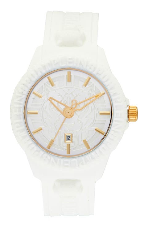 Fearless Silicone Strap Watch, 43mm