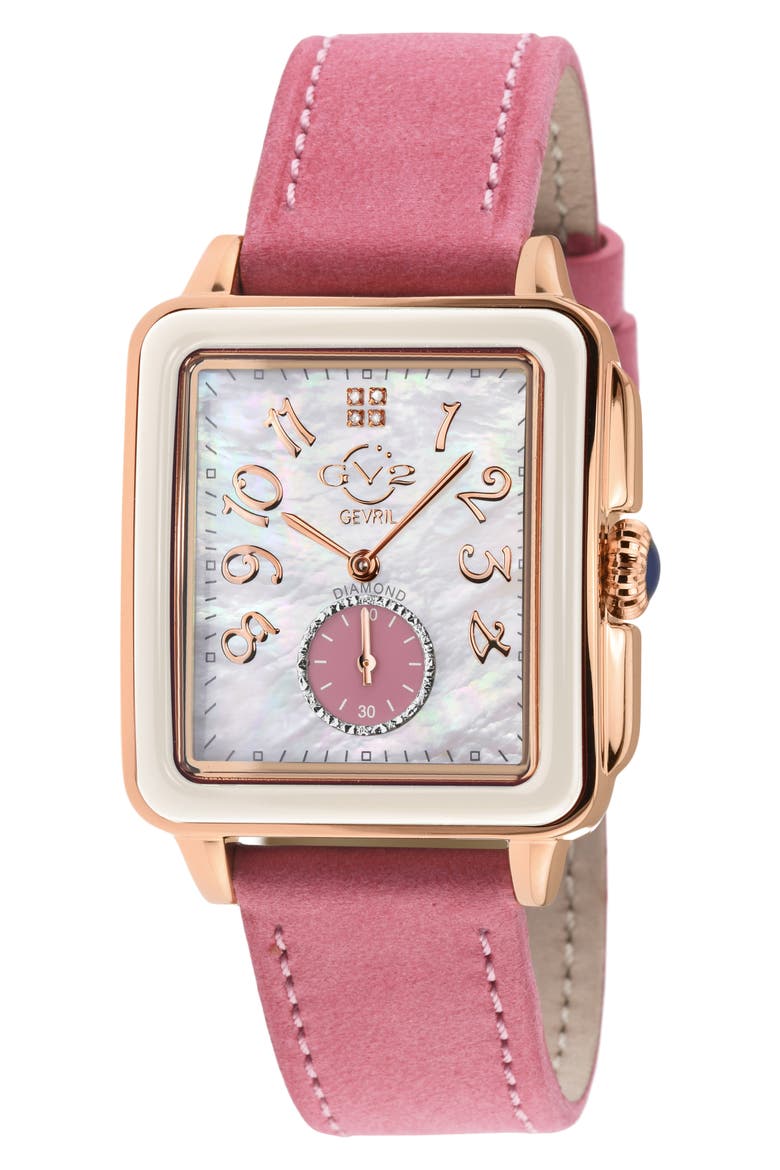 Bari Viva Mother-of-Pearl Dial Diamond Watch, 34mm - 0.02ct., Main, color, PINK
