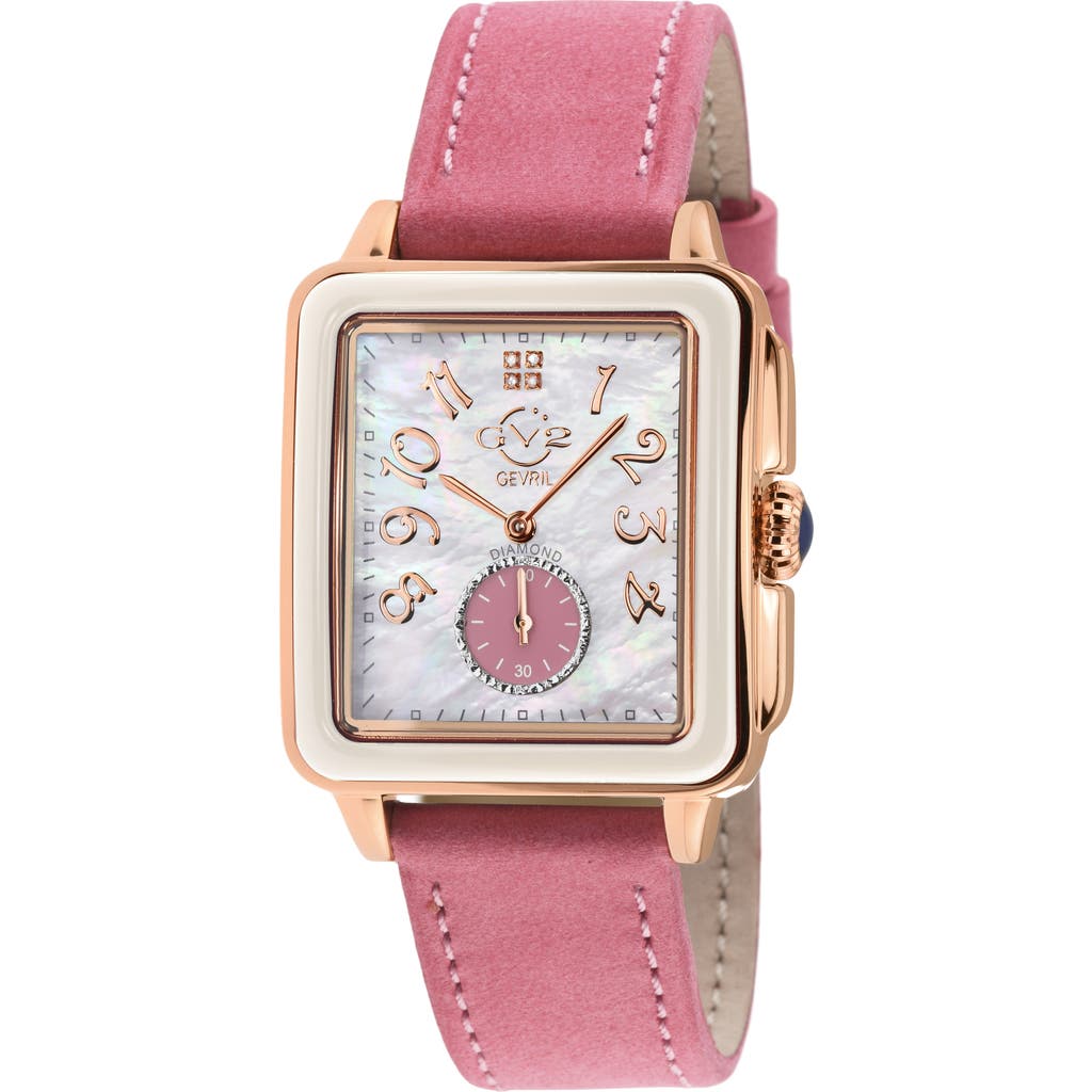 Gv2 Bari Viva Mother-of-pearl Dial Diamond Watch, 34mm In Pink
