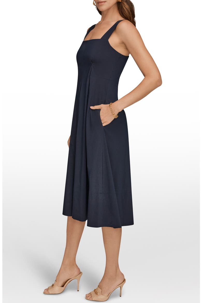 Fit & Flare Midi Dress, Alternate, color, NIGHTFALL