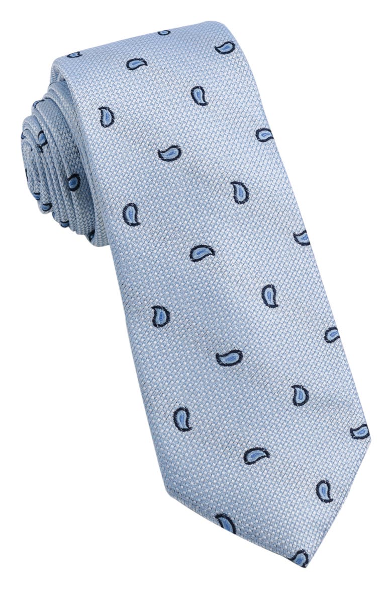Paisley Silk Tie, Main, color, LIGHT BLUE