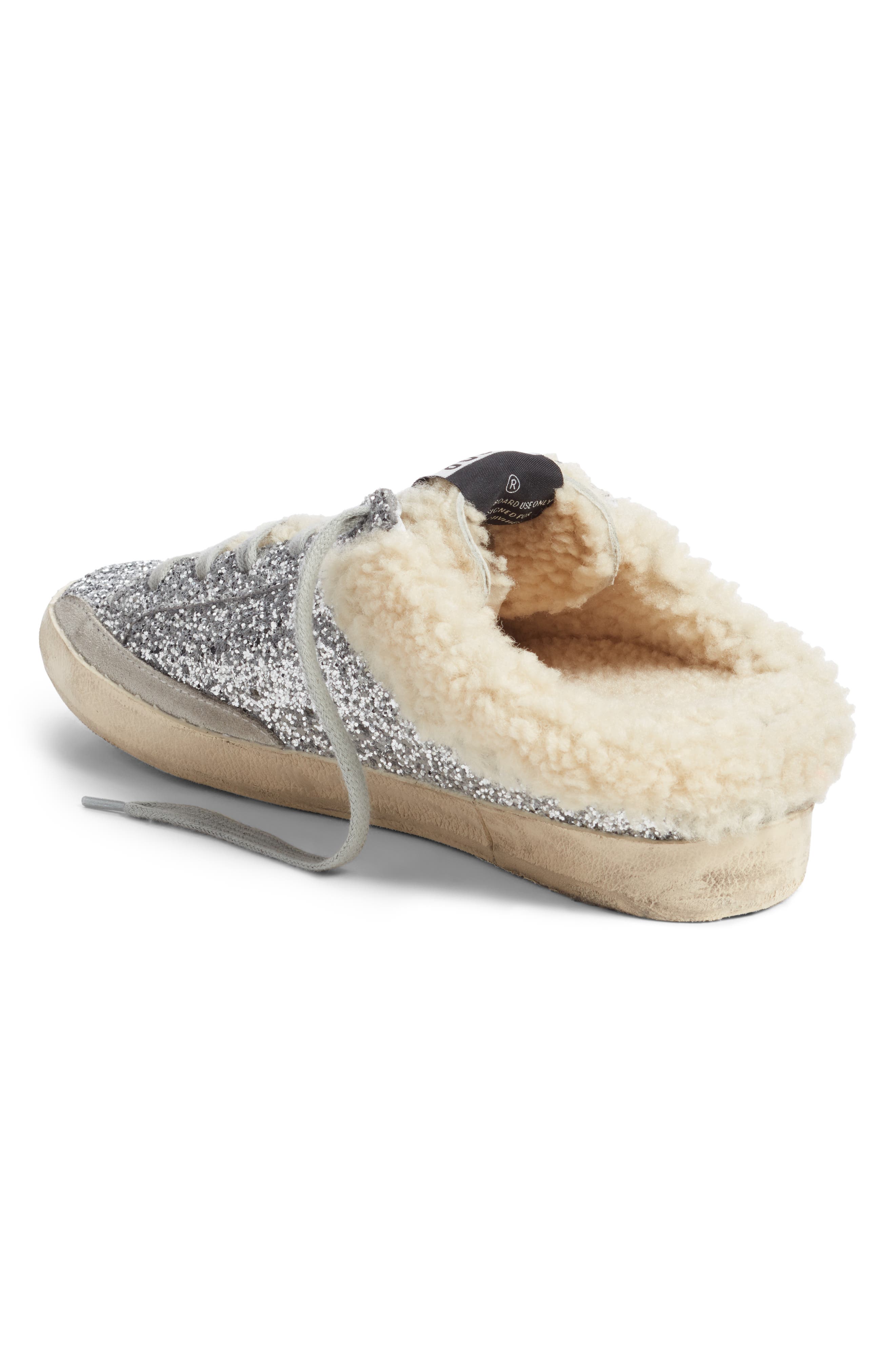 Golden Goose Sabot Superstar Genuine Shearling Slide Sneaker, Alternate, color, 
