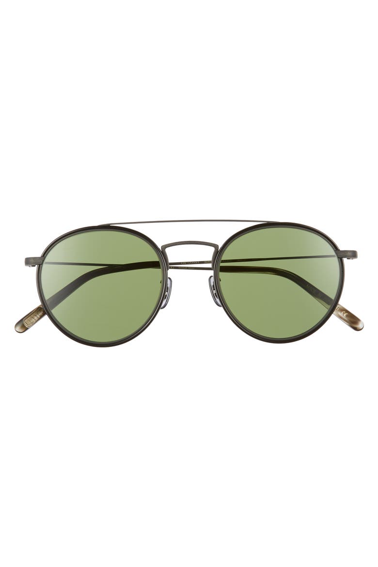 Ellice 50mm Round Sunglasses, Alternate, color, MATTE BLACK