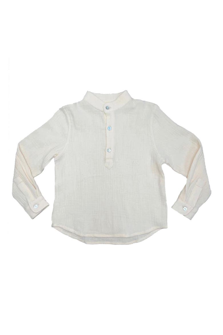 Kids' Gauze Popover Shirt, Main, color, IVORY