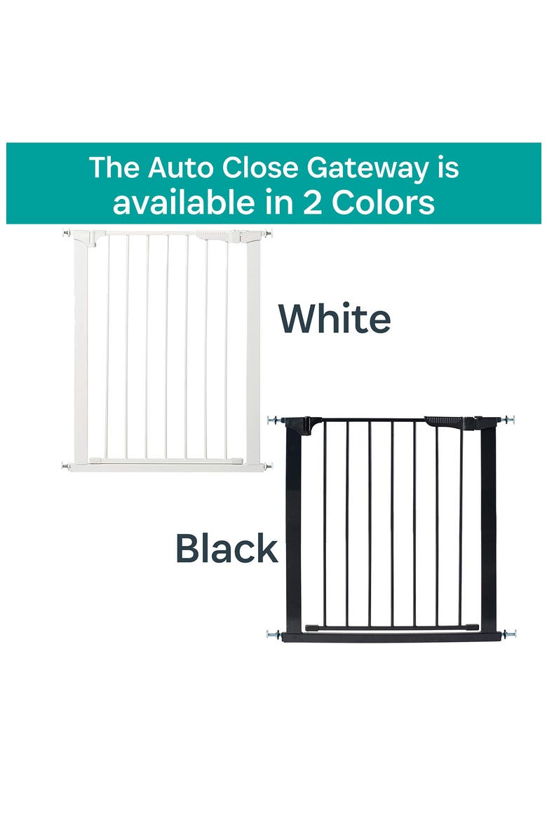 Auto-Close Gateway Baby Gate, Alternate, color, WHITE