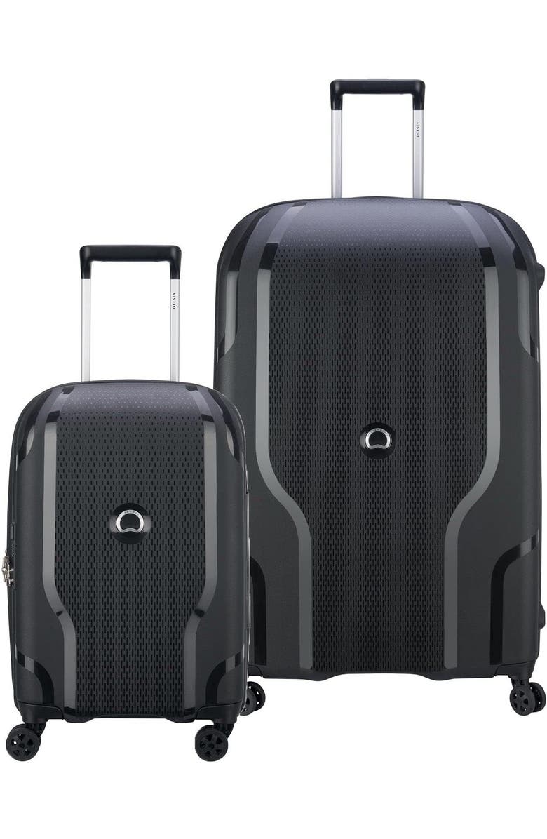 Delsey Paris Clavel Hardside 2-Piece Expandable Luggages Set with Spinner Wheels, Main, color, Black