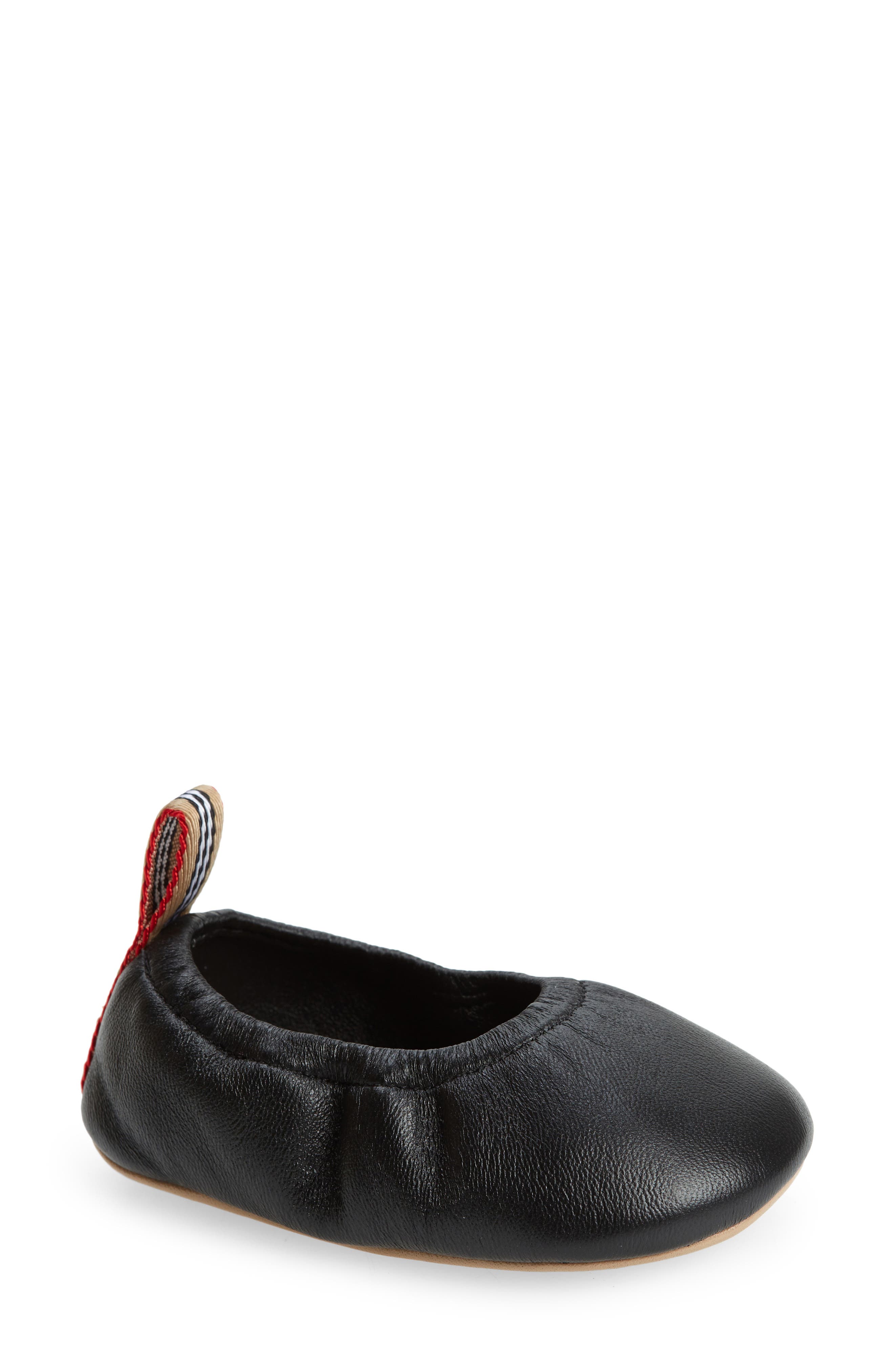 Burberry Layne Ballet Crib Shoe, Main, color, 