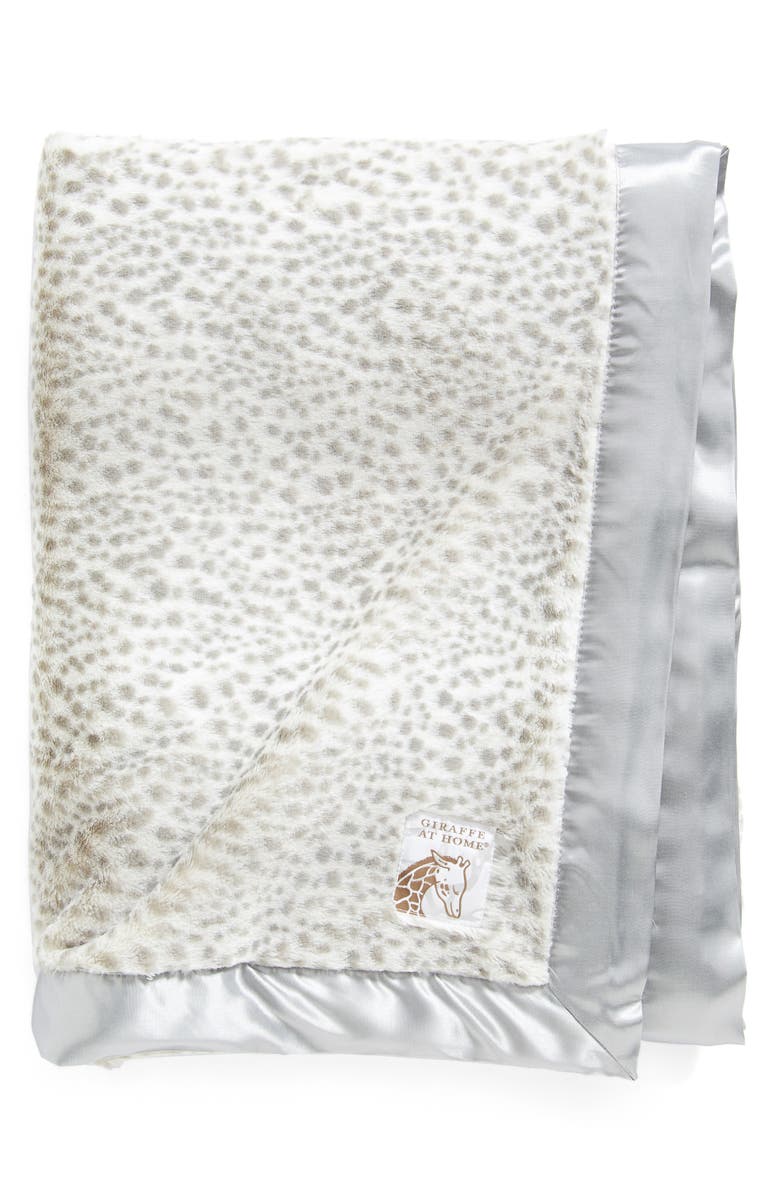 Giraffe at Home Luxe Snow Leopard Faux Fur Throw, Alternate, color, 