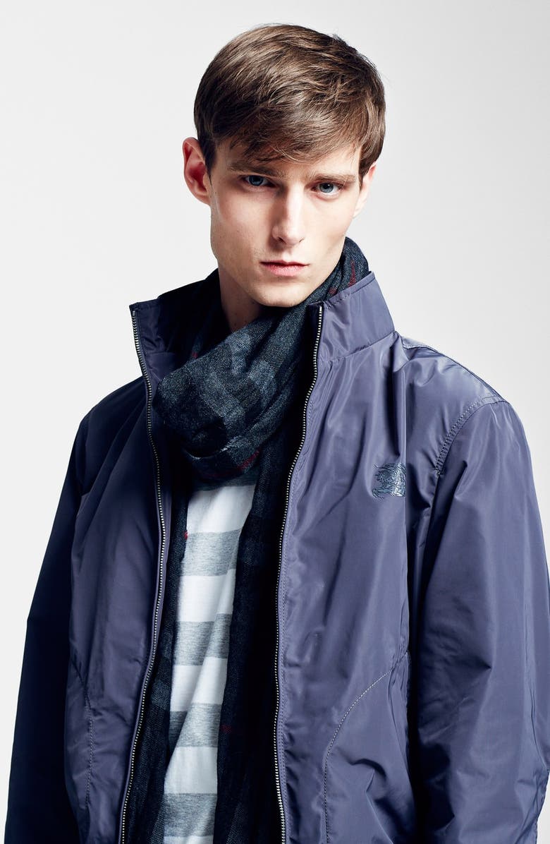 Burberry Crinkled Merino Wool & Cashmere Scarf, Alternate, color, 