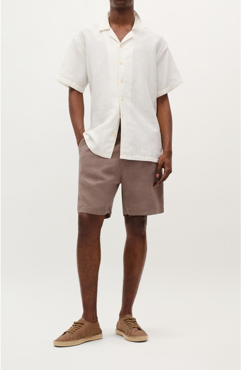 Scalpers Apolo Linen Shorts, Alternate, color, Brown