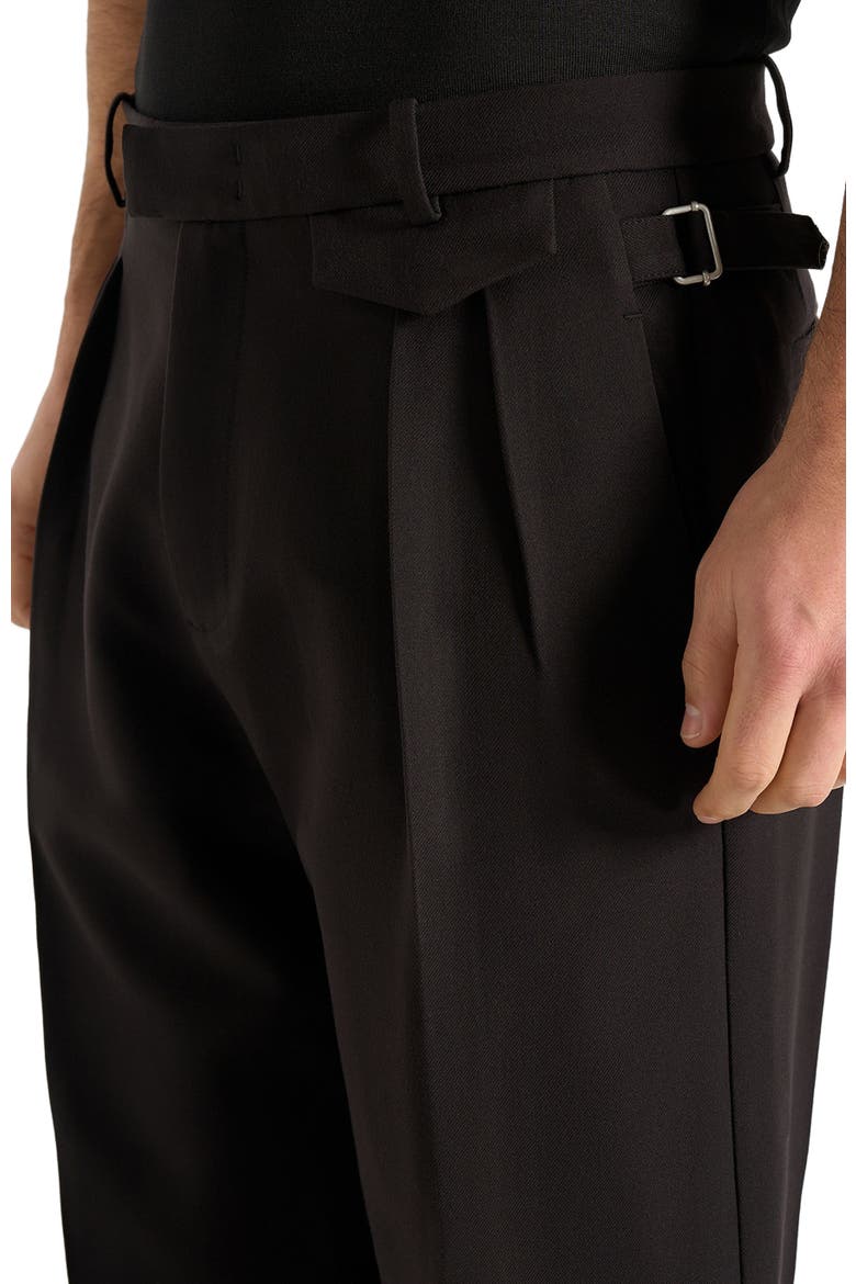 Pierre Relaxed Fit Pleated Tailored Trousers, Alternate, color, Black