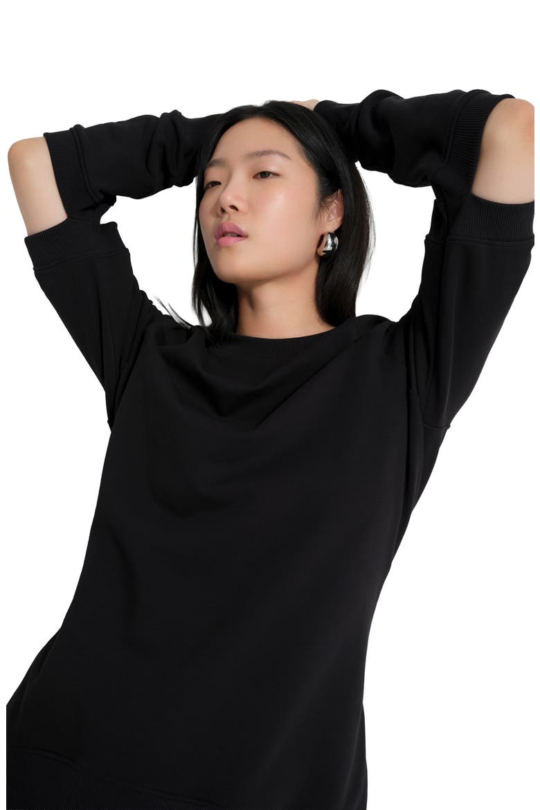 Mavi Elbow Cutout Sweatshirt, Alternate, color, BLACK