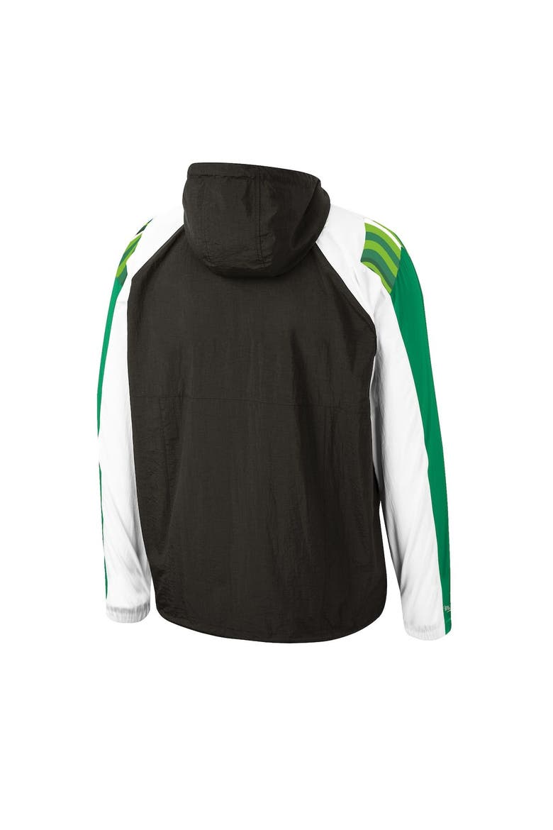 Men's Mitchell & Ness Black Milwaukee Bucks Hardwood Classics Anorak Half-Zip Pullover Hoodie Windbreaker Jacket, Alternate, color, Black