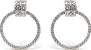 SUZY LEVIAN Hanging Dazzling Circle Front Facing Hoop Earrings