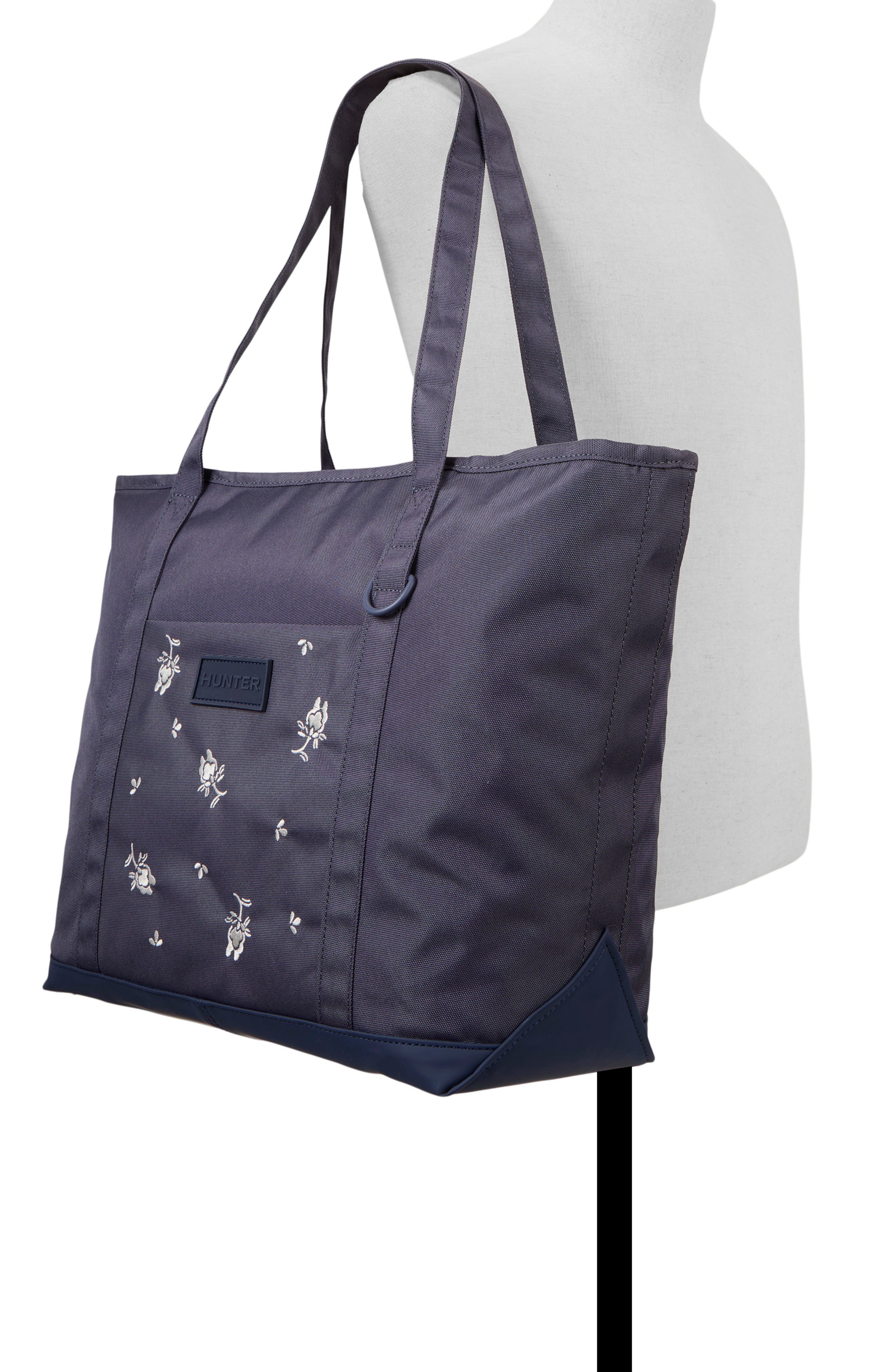 Campus Embroidered Tote, Alternate, color, DARK DENIM