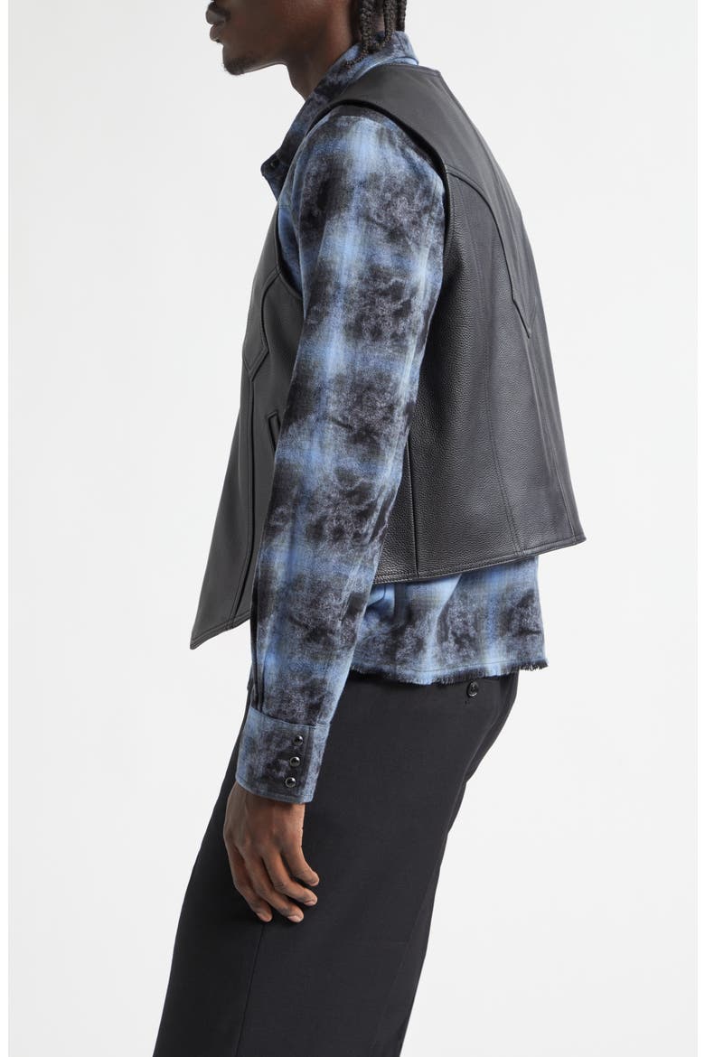Leather Vest, Alternate, color, BLACK