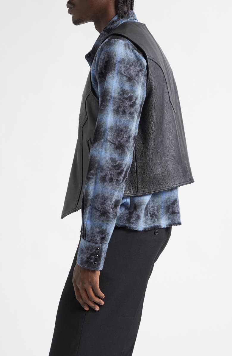 MIDNIGHT RODEO Leather Vest, Alternate, color, Black