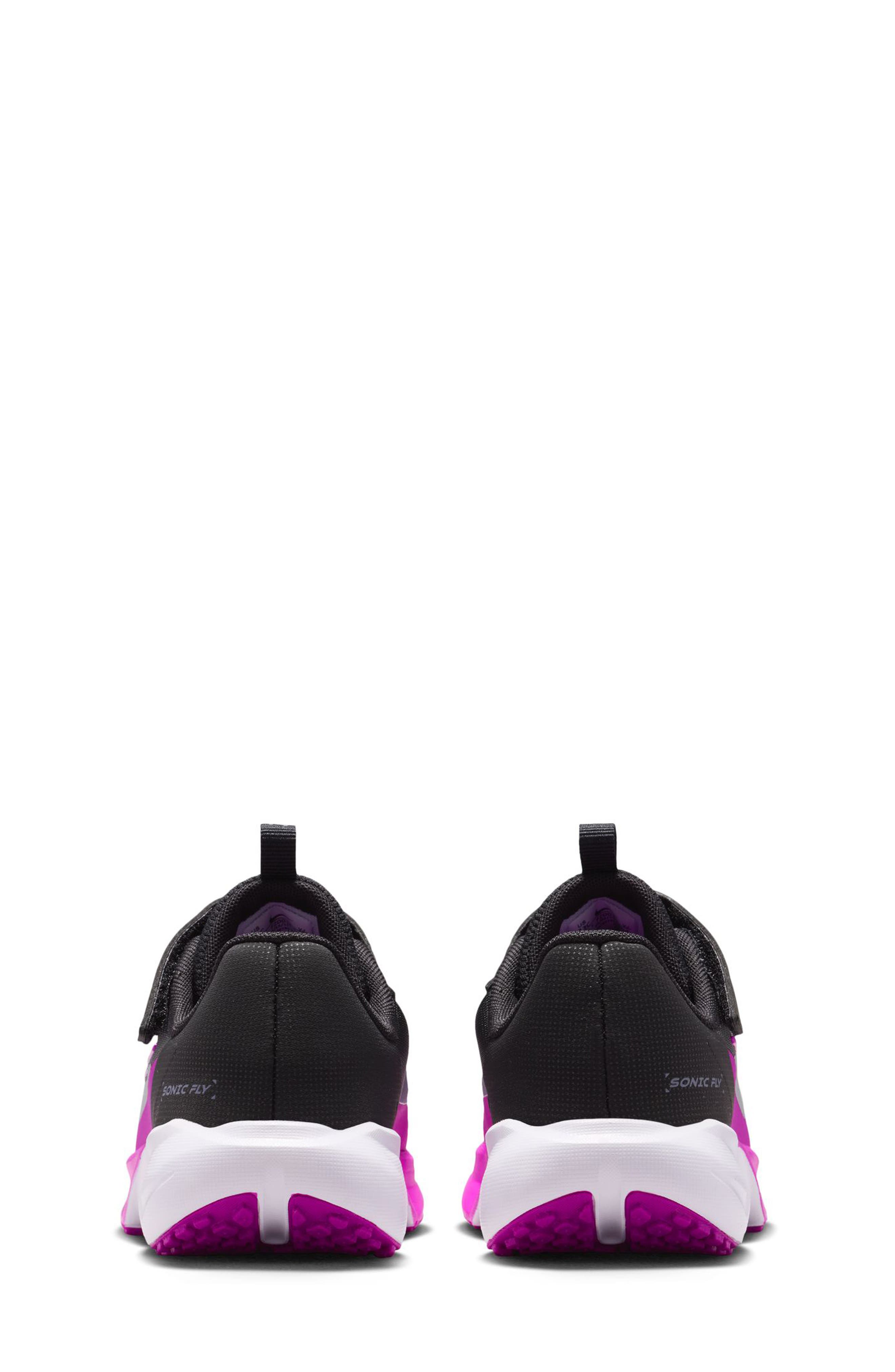 Nike Kids' Sonic Fly Running Shoe, Alternate, color, Black/ Silver/ Vivid Purple