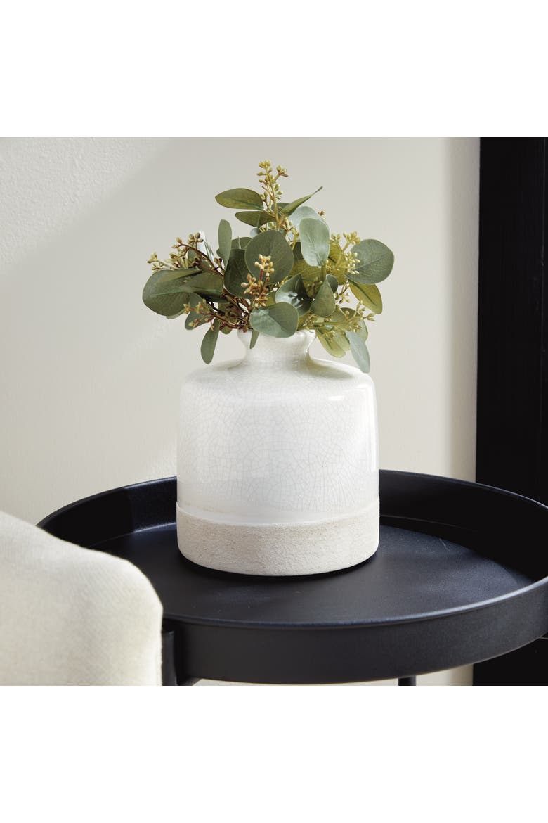 Leona Bottle Vase, Alternate, color, White