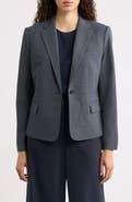 Theory Slim Fit Stretch Wool One Button Blazer