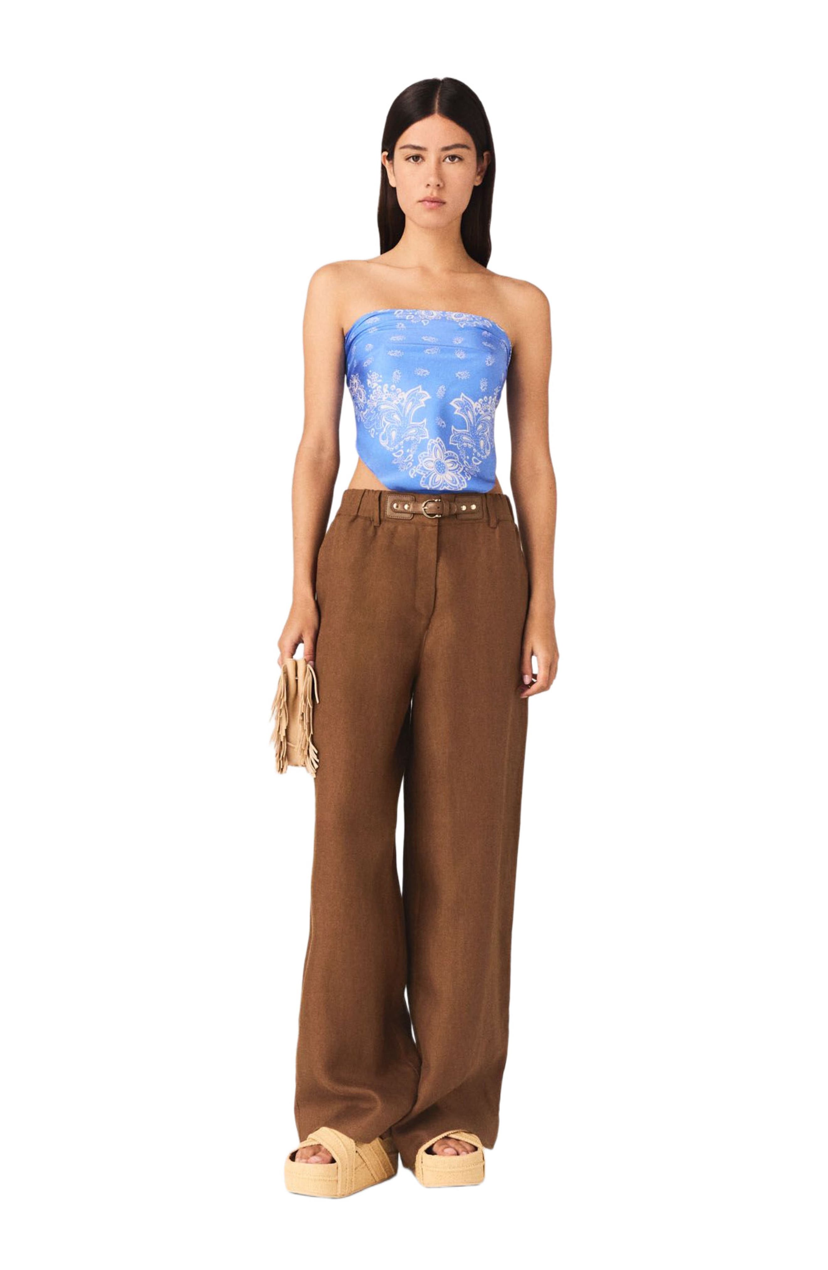 Linen-blend trousers - image 2