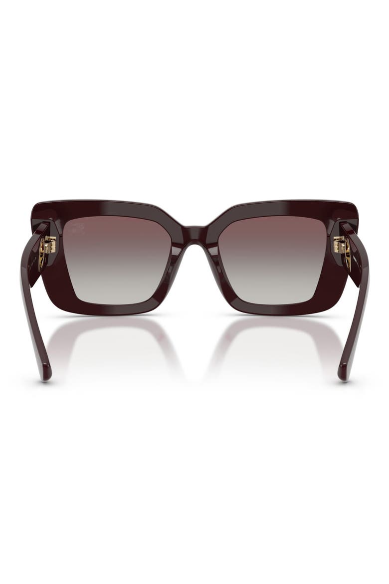 51mm Cat Eye Sunglasses, Alternate, color, BORDEAUX / GREY GRADIENT