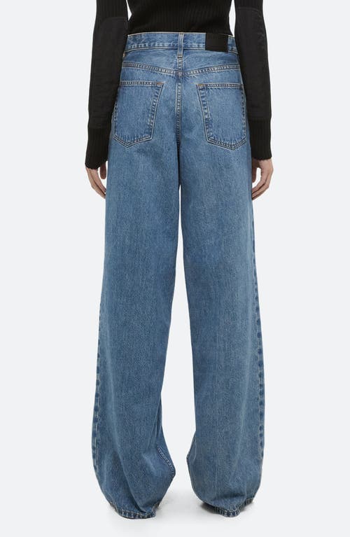 Helmut Lang High Waist Double Pleat Jeans In Blue