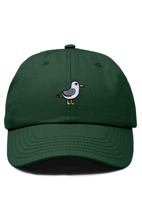 Dalix Seagull Embroidered Everyday Cap In Dark Green