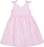 Hope & Henry Girls' Organic Eyelet Bow Shoulder Dress, Kids
