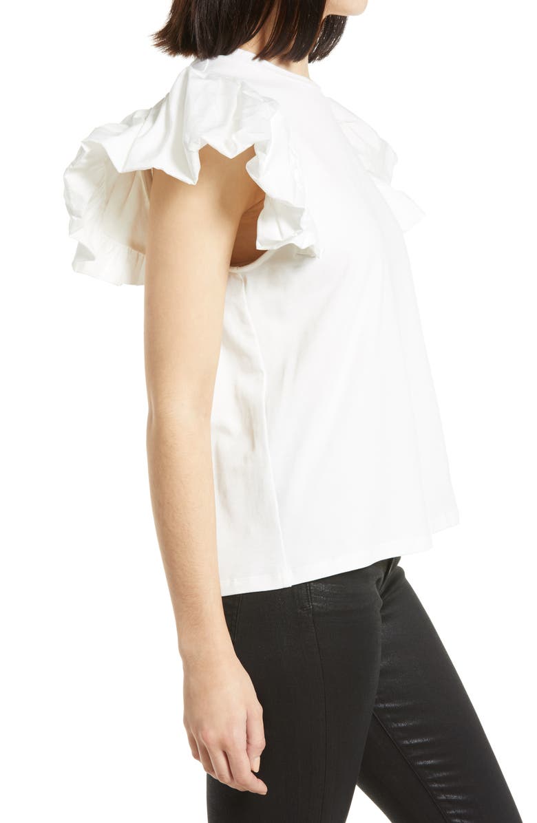 English Factory Balloon Sleeve Top, Alternate, color, White