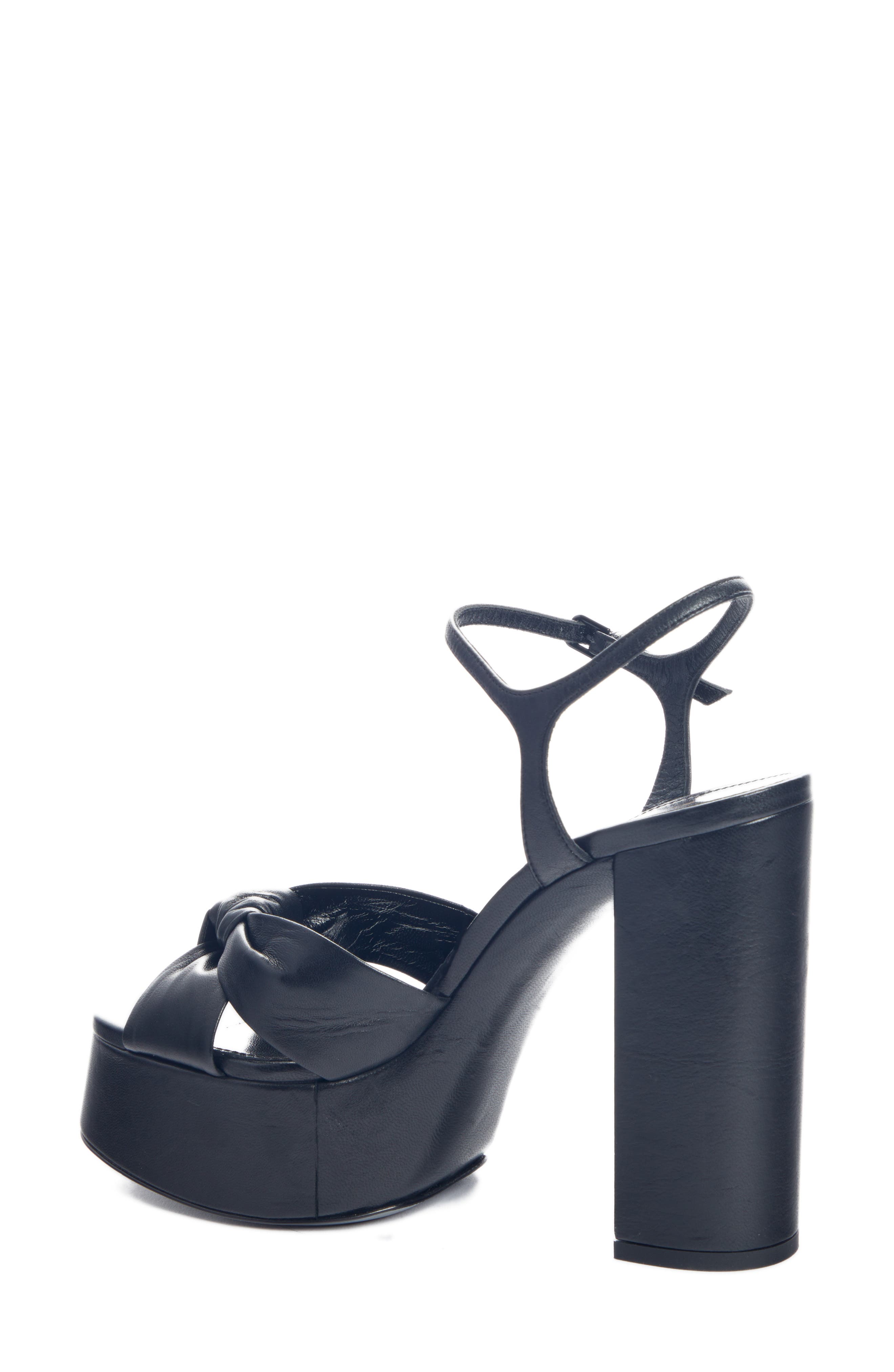 Saint Laurent Bianca Ankle Strap Platform Sandal, Alternate, color, 